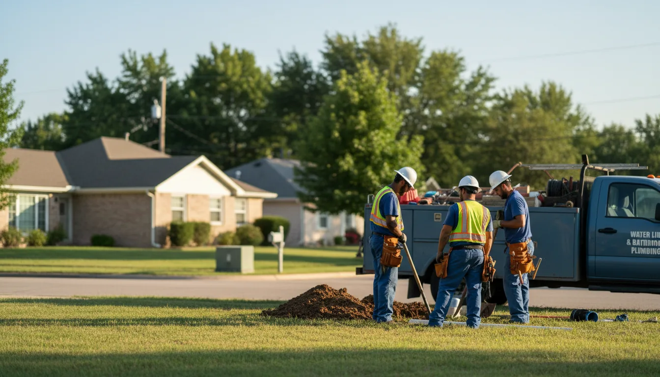 Residential water line and bathroom plumbing service in Damascus, AR